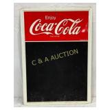Coca-Cola Metal Chalkboard Menu Sign, 20in x 28in