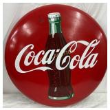 24in Coca-Cola Button Sign with Bottle Graphic
