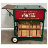 Coca-Cola Ice Chest Wooden Crates Cart