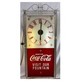 Early Coca-Cola Light-Up Clock with Lexan Face, 27