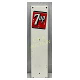 7UP Metal Sign with Red and White Logo, Measures 1