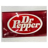 Emb. Dr Pepper Metal Sign, 34in x 20in
