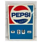 Pepsi Sign with Calendar Display, 10in x 13in