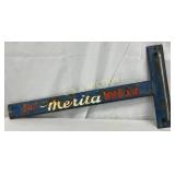 Embossed Metal Merita Bread Door Push Sign, 29in x