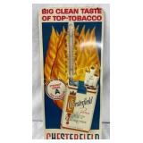 Emb. Chesterfield Advertising Thermometer, 6 x 13