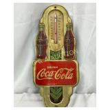 Emb. Coca-Cola Thermometer, 7in x 16in