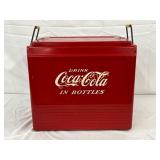 Emb. Coca-Cola Cooler with Hinged Lid and Insert,