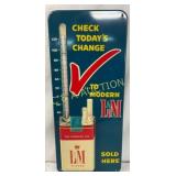 Emb. L&M Cigarettes Thermometer, 6 x 13 Inches