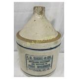 Stoneware Whiskey Jug by I.C. Shore & Co. with Blu
