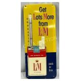 Emb. L&M Advertising Thermometer, 5in x 12in
