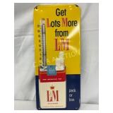 Emb. L&M Cigarettes Thermometer w/Cigarette Pack,