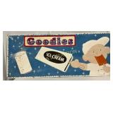 Embossed Metal Advertising Sign for Goodies Ice C