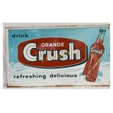 Emb. Orange Crush Sign w/Bottle Graphics, 56in x 3