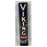 Metal Viking Snuff Advertising Display, 3in x 15in