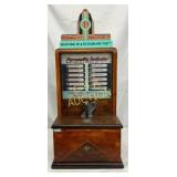 Early Wooden Personality Indicator Coin Op Machine