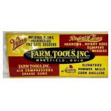 Emb. Metal Farm Tools, Inc. Sign, 36in x 16in