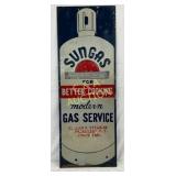 Emb, ï¿½Sungas Gas Service Metal Sign, 17in x 47in