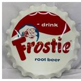 Emb. Metal Frostie Root Beer Cap 22in