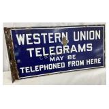 Porc, Western Union Telegrams Flange Sign, 18ï¿½10 I
