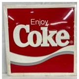 Emb. Enjoy Coca-Cola Metal Sign, 24in x 24in