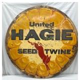 Emb. United Hagie Seed Twine Metal Sign, 36 Inches
