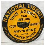 National Liberty Insurance Sign, 14in.