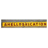 Porc. ï¿½Shellubricationï¿½ Sign, 10in x 108in