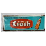 Orange Crush Tin Sign, 32in x 12in