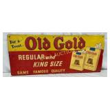 Emb. ï¿½Old Gold Cigarettesï¿½  Metal Sign, 33 x 14 Is