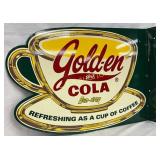 Golden Cola Flange Sign, 19 x 13 Contemporary