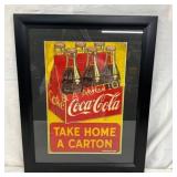 Coke ï¿½Take Home a Cartonï¿½ Framed CB, 11 x 16 Inchs