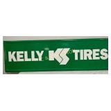 Kelly Tires Green Metal Sign, 60in x 18in