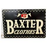 ï¿½Baxter Clothesï¿½ Metal Sign w/Wood Backing, 67in x