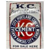 Kansas City Portland Cement Porc Sign, 24ï¿½36 in.