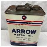 2g. Arrow Motor Oil Metal Can, S.A.E. 30, By Utah