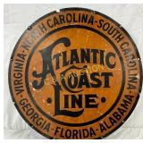 Atlantic Coast Line Round Metal Sign, 30 Inches