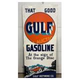 That Good Gulf Gasoline Sign, 27 x 60 Inches