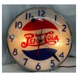 Pepsi-Cola Double Dot Clock, 14 Inches