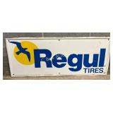Regul Tires Metal Sign, 15in x 36in