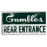DSP Gambles ï¿½Rear Entranceï¿½ Sign, 36 x 18 Inches