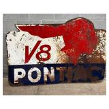 SS Pontiac Dealer Sign Featuring V8 Design Sign