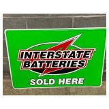 Interstate Batteries Emb. Metal Sign, 36in x 24in