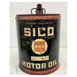 5g. SICO Motor Oil Can With Spout and Handle