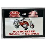 Emb. Ford Tractor and Dearborn Farm Equipment Sign