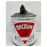 5g. Oilzum Metal Motor Oil Can with Spout and Hand