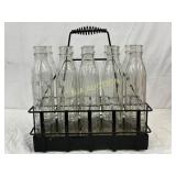 10 ï¿½Shellï¿½ Glass Oil Bottles with Original Steel H