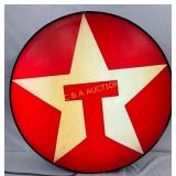 Texaco Lighted Lexan Sign with 7in. Can, 33in. Dia