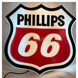 Phillips 66 Shield Lighted Wall Sign, 33in by 33in