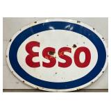 Large SS Porc. Esso Sign, 88ï¿½59