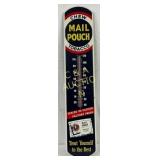 Mail Pouch Tobacco Metal Thermometer, 8 x 39 Inche